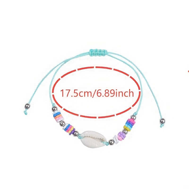 12pcs Ocean Beach Friendship Bracelet Set, Colorful Shell Woven Bracelets