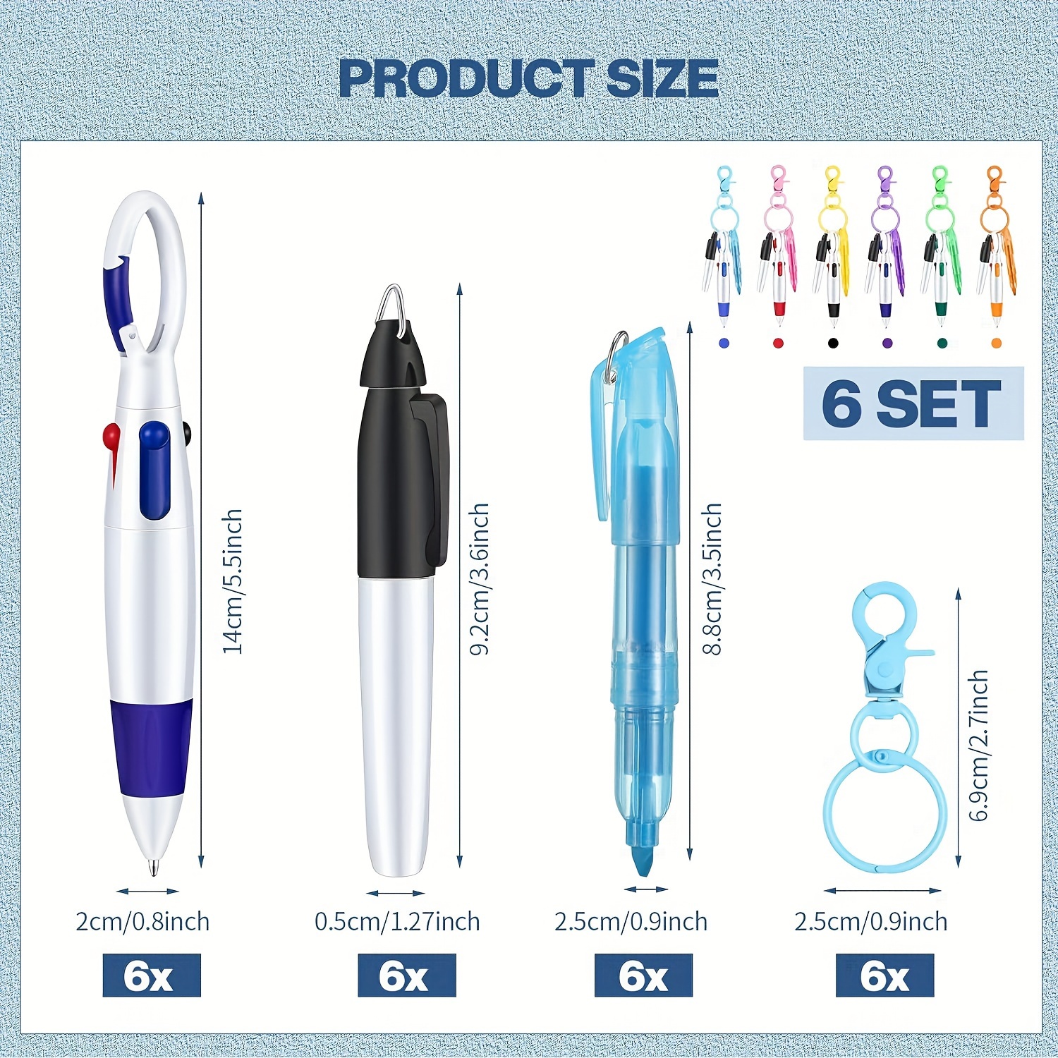 Mini Highlighter Nurse Pen Pack Set Nurse Pens For Badge Include Tip  Highlighter Permanent Marker Pen Retractable Ball Pen With Nursing Keychain  Clip - Office & School Supplies - Temu