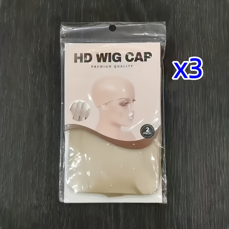 E-shop 6er-Set (3 Paar) Unisex Unsichtbare Perückenhaube, ultraweich, atmungsaktiv dehnbar, neutrale Nude-Farbe, elastisches Design passend für alle