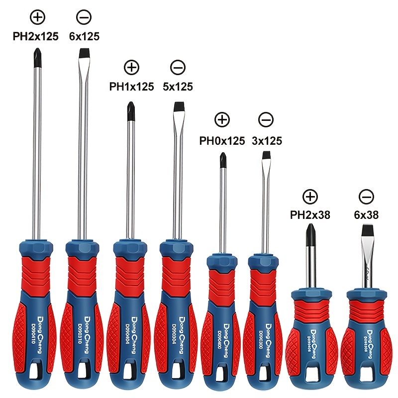 TEMU Professional 8pcs Screwdriver Set: Includes Flat Heads (3mm, 5mm, 6mm) And Phillips Heads (ph0, Ph1, Ph2) - Made From , Equipped With Magnetic
