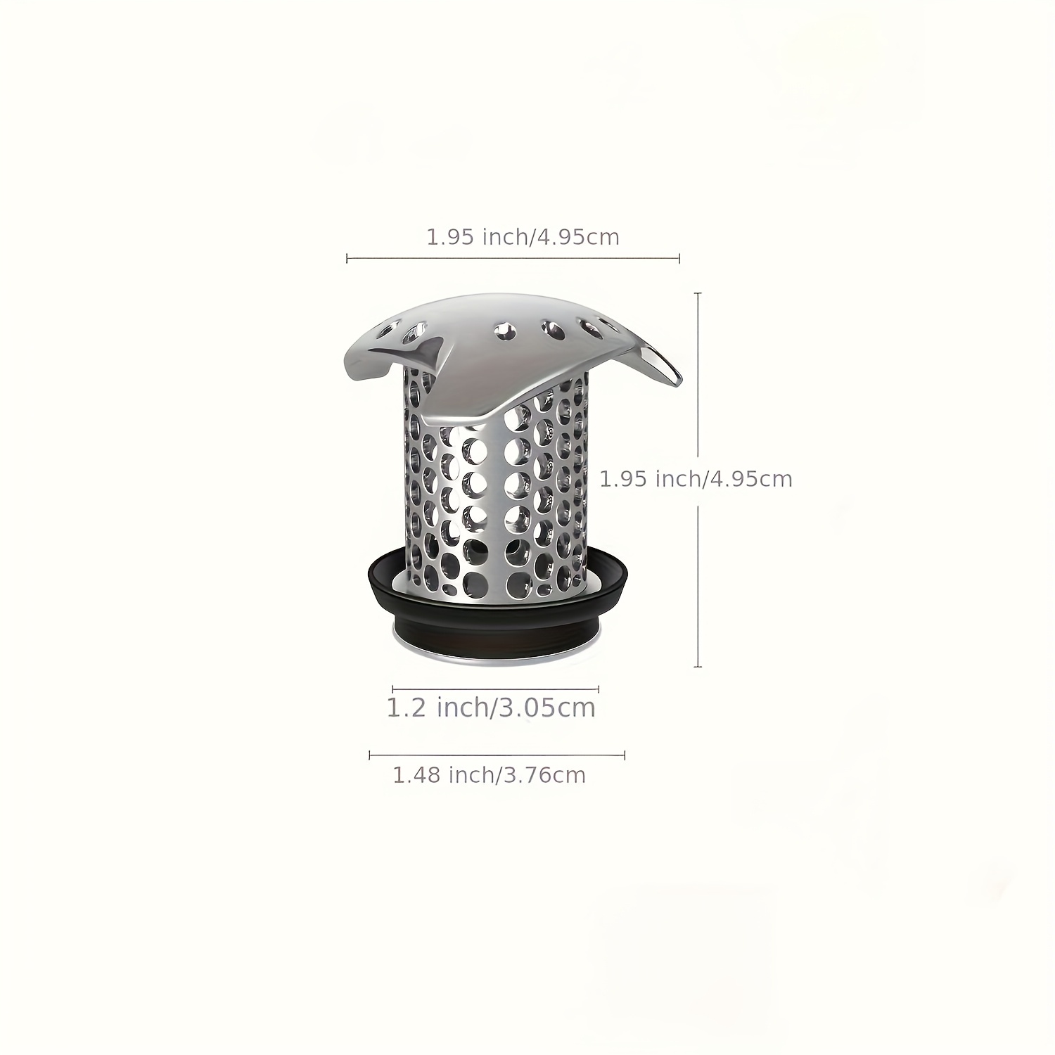 304 Stainless Steel Bathtub Floor Drain with Hair Catcher - Rust-Resistant, Durable Perforated Design for Efficient Drainage & Clog Prevention, Modern Bathroom Sink/Shower Drain Cover, Contemporary Metallic Finish, Highquality Finish