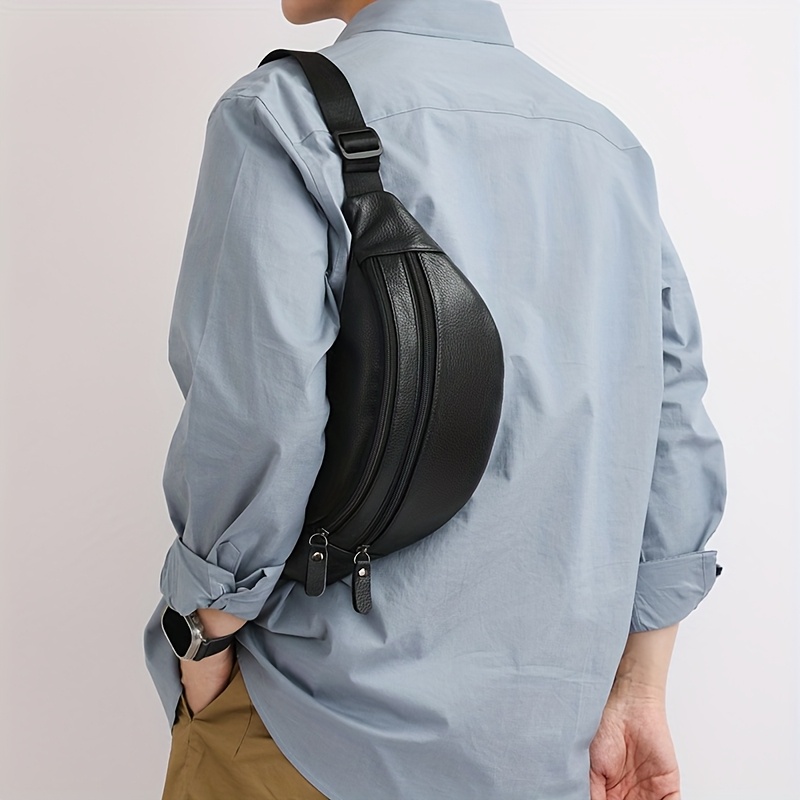 Soft PU Waist Pack Chest Bag Men