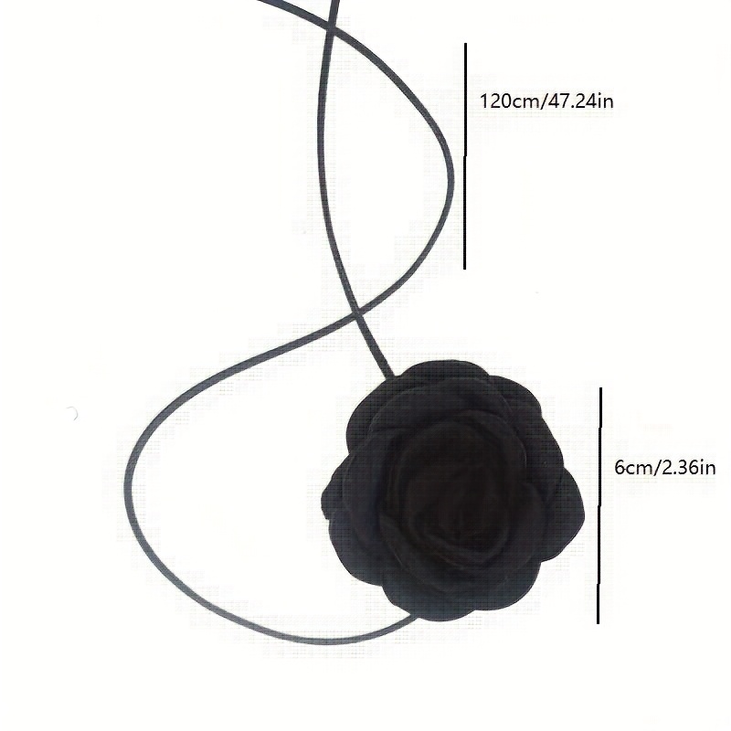 Rose Flower Pendant Necklace with Camellia