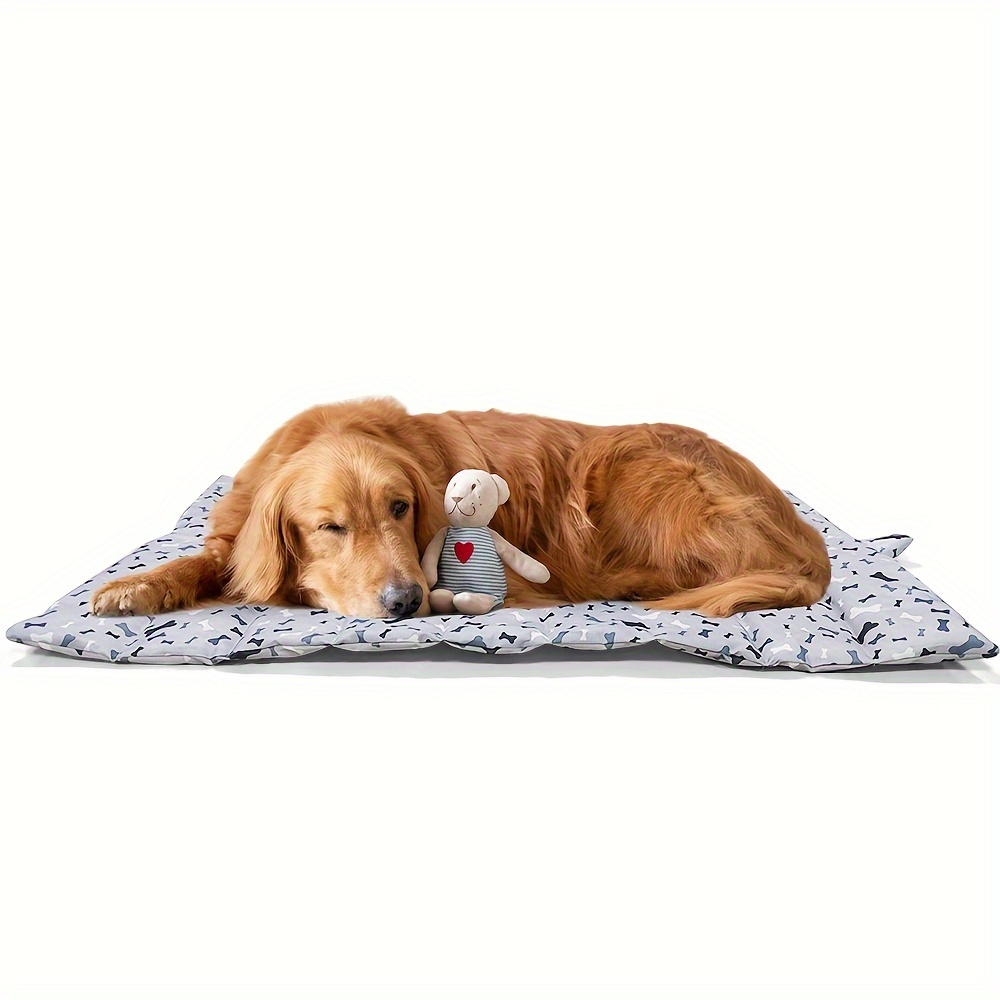high quality dog bed mat for medium dogs soft polyester pet travel bed with animal print   indoor car use for home vehicle  