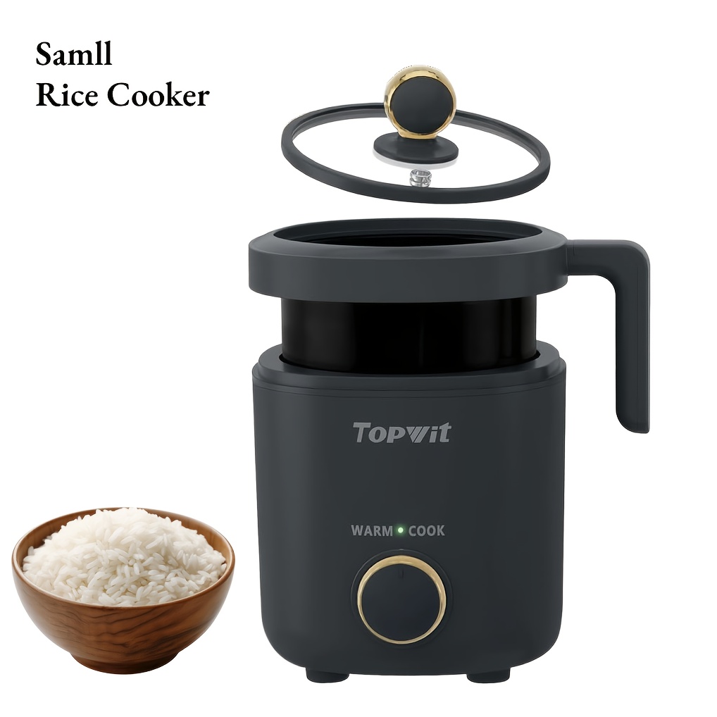 TEMU Topwit Rice Cooker Small, 2-cups , 1.2l Mini Rice Cooker With Coating, Bpa Free, Portable Rice Maker With & Function.