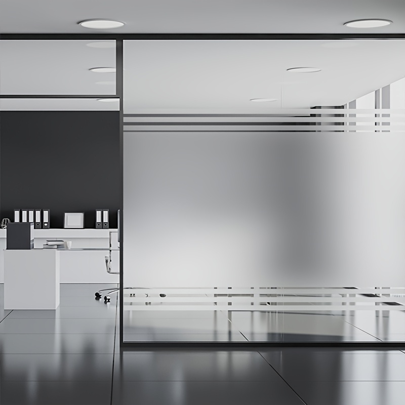 TEMU 1 Roll Frosted Glass Privacy Window Film - Electrostatic No-glue Sticker, Anti-uv Heat Control For Insulation, Vinyl Material, Thickness, Ideal