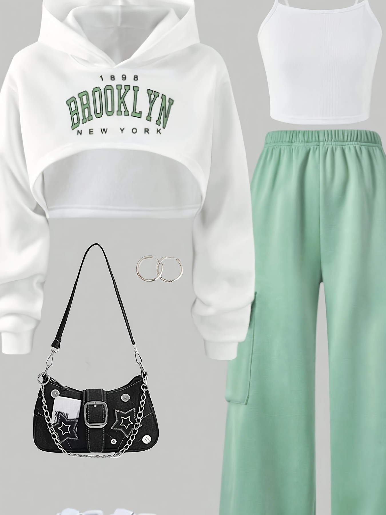 ensemble tendance printemps automne filles : sweat à capuche - Temu France