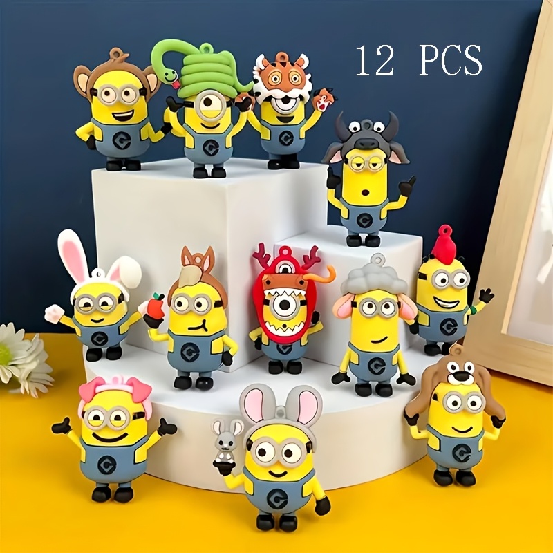 

12pcs Silicone Keychain Set, Diverse Designs, Zodiac Themed Figurines, For Decor, Ideal For Birthday, Christmas, Valentine's, New Year's Gifts & Party Favors, Suitable For 14+