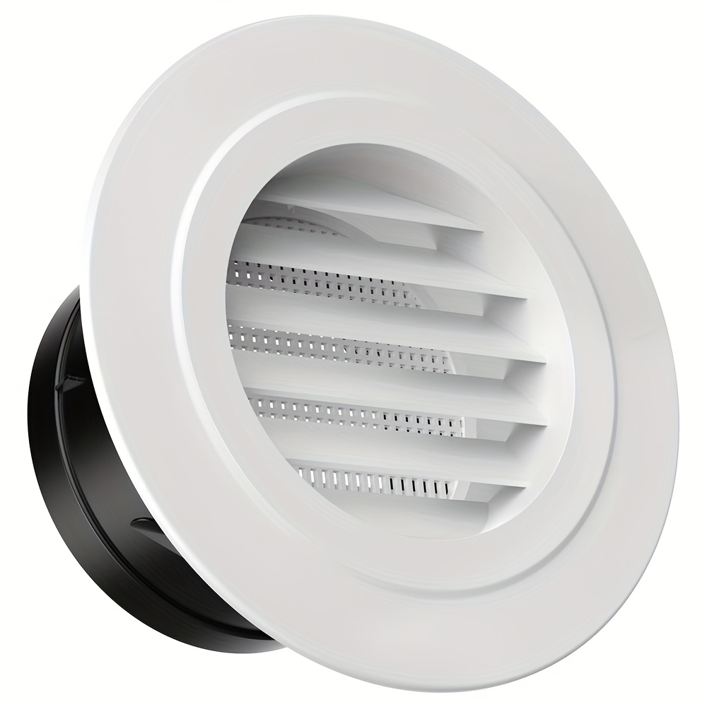 item picture 1pc abs round exhaust fan vent cover compatible for 75 100 125mm vents bath exhaust system with fly screen installation for home office bathroom 75 100 125mm diameter