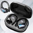 new wireless earbuds for running sports wireless earphones with earhooks pure bass sound 60h over ear headphones with dual led display earphones built in microphone enc noise cancelling headset
