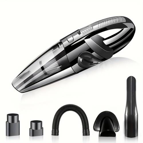 car vacuum cleaner handheld vacuum cleaner with 4200pa super strong suction 1800mah large capacity with five matching additions for car interior care home and pet cleaning car additions for women pink girly car stuff gift