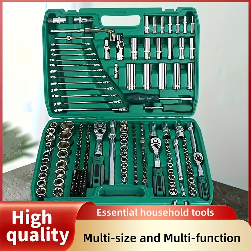 

216pcs Set - 1/4, 3/8, 1/2 And , Set S2 & , Tool Kits For Auto And Household, Combination , Hex Wrenches, Accessories, And