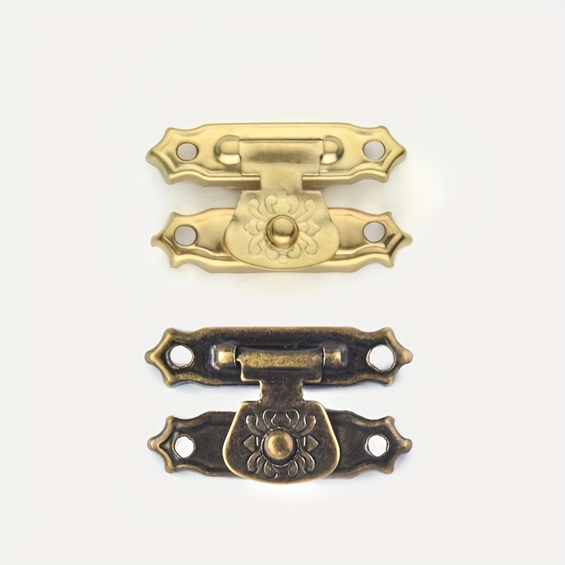 uxcell Box Latch, Retro Style Small Size Golden Decorative Hasp