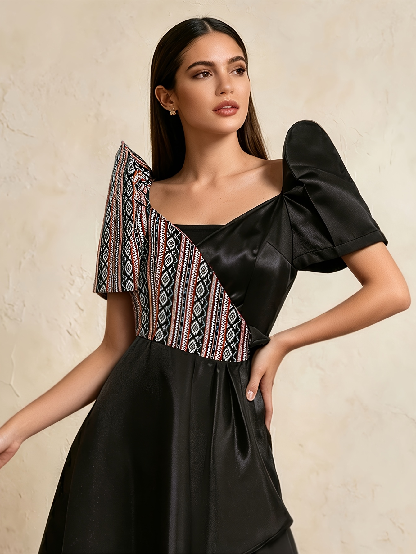 womens party dresses online shopping Cocktail Dresses,Sexy Off Shoulder Mini Dress Elegant Retro West Ethnic  Aztec Patchwork Print Long Sleeve A-Line Casual Dress for Party Outdoor  Evening Wedding Women Black XL at Amazon Women's Clothing store