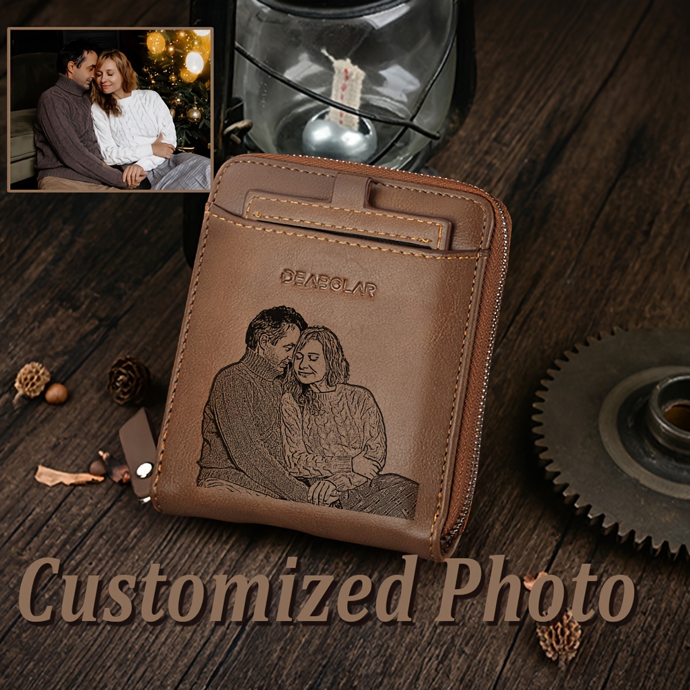 

Personalized Wallet - Engraved & , Drawstring , Blocking , For 's Day, , , -