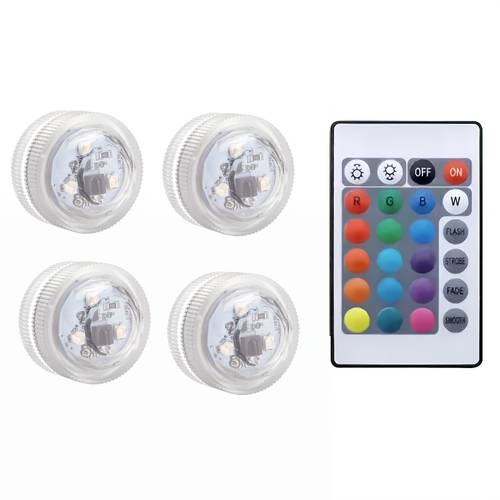 fjernbetjening dykkerlys 1/2/4 led lysstrimmel med til farveskiftende rgb lys, stemningslys, poollys, damlys, vase lys, badeværelseslys, badekar lys, akvarielys, vandplante farveforbedrende lys, fontænelys, undervandslys, nedsænkeligt lys, betta tank lys, vandbelysning, fiskedam