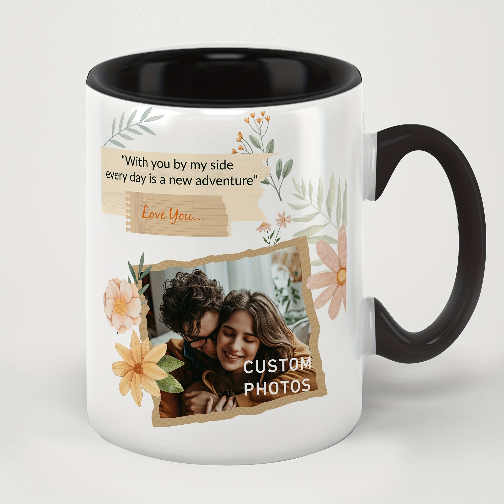 Tazas de café con foto personalizadas, taza personalizada con texto de  imagen, haz tu propia taza, taza personalizable de 11 onzas con imágenes,  taza