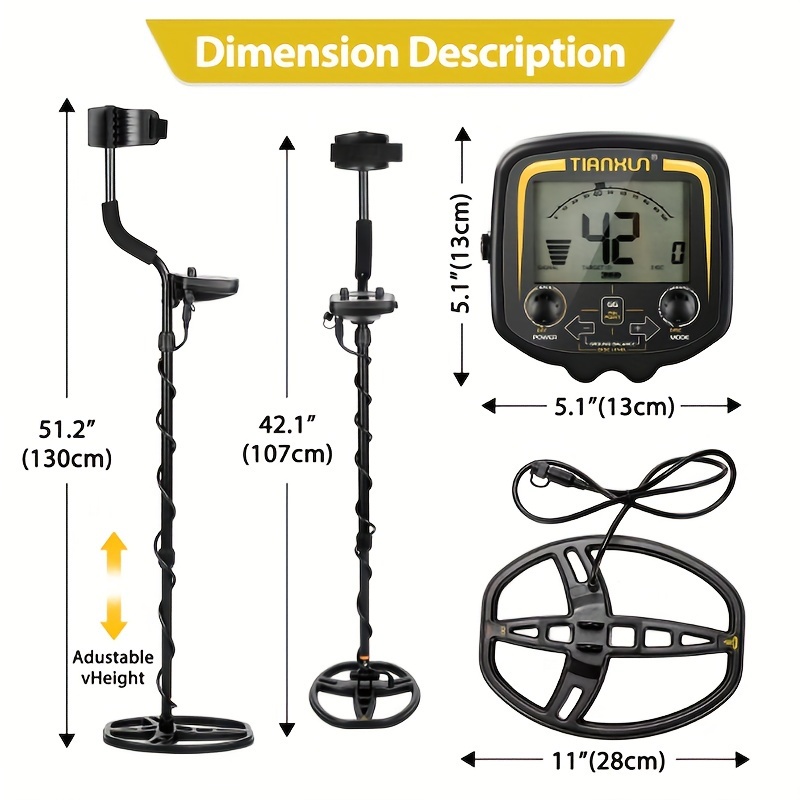 TX-850 Professional underground metal detector, scanner, treasure Finder, treasure finder, depth of 2.5 meters, 11 inch search coil
