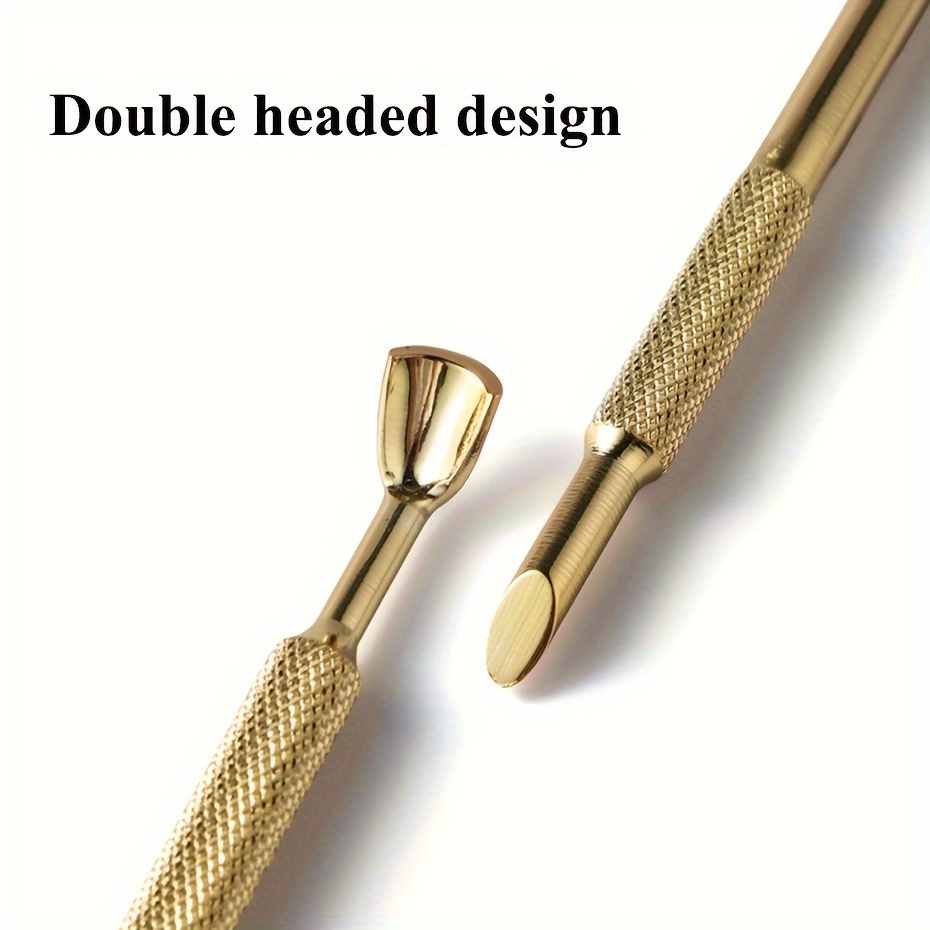 

1 Pc Two-sided Design Stainless Steel Cuticle Pusher Remover, Polishing Nails Nail Art Manicure Tool
