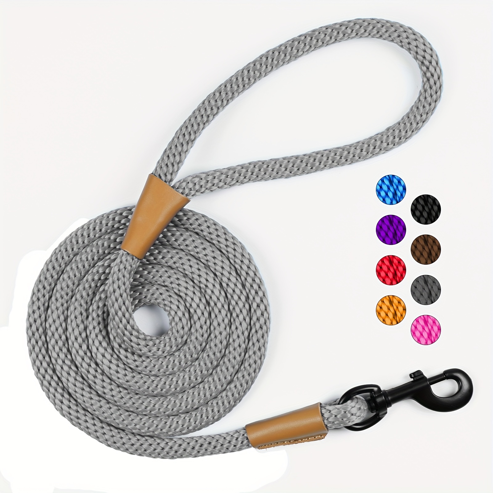 Durable Nylon Dog Leash, Strong Braided Rope for Walking Dogs