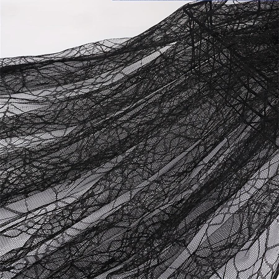 1pc 1.6x1meter Soft Web Lace Tulle Fabric Sewing Tablecloth Scarf Material Event Party Halloween Decoration Diy Craft Lining Cloth
