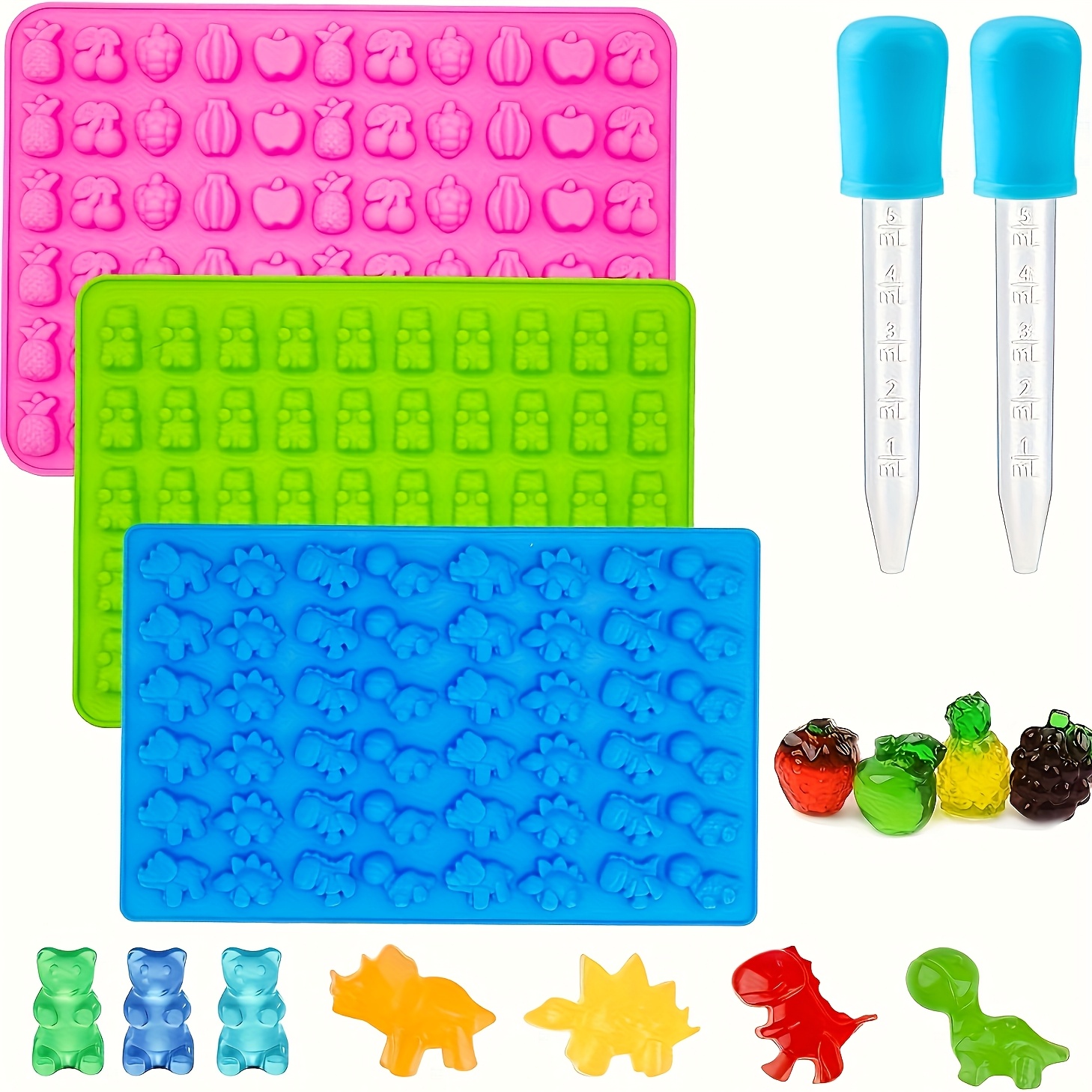5pcs Mini Animal And Fruit Silicone Cake Baking Mold Set, Heat-resistant And Easy To Demold, Wax Seal Stamp Mold