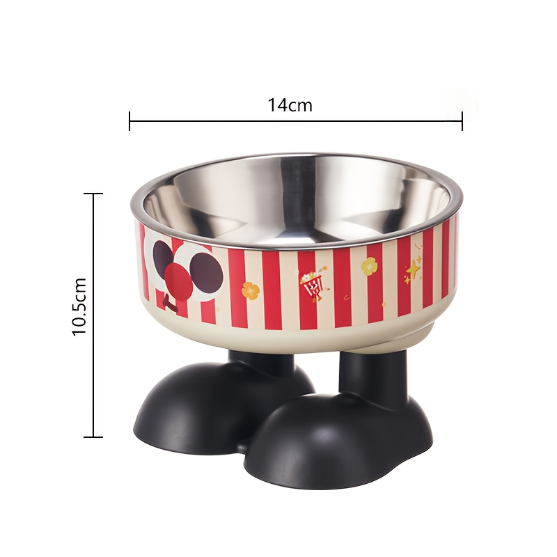 Cartoon High-Footed Cat Bowl with Smiling Face