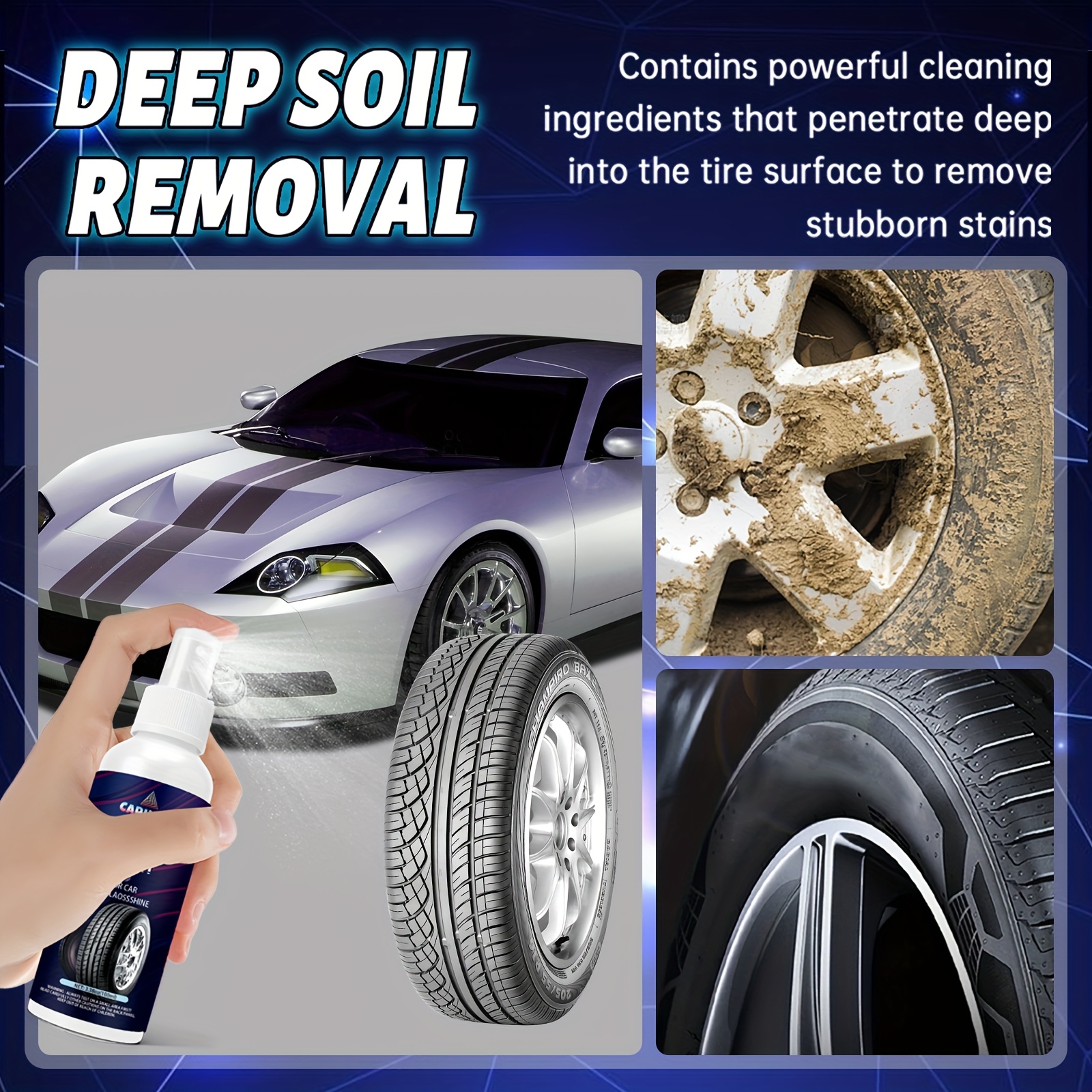  100ml tire coating agent spray wipe formula boost long lasting protection durable protective film for tire all details 2