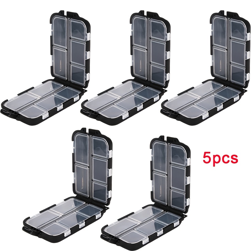 TEMU 5pcs Pocket Fishing Tackle Box, Mini Fishing Tackle Box, Small Storage Box