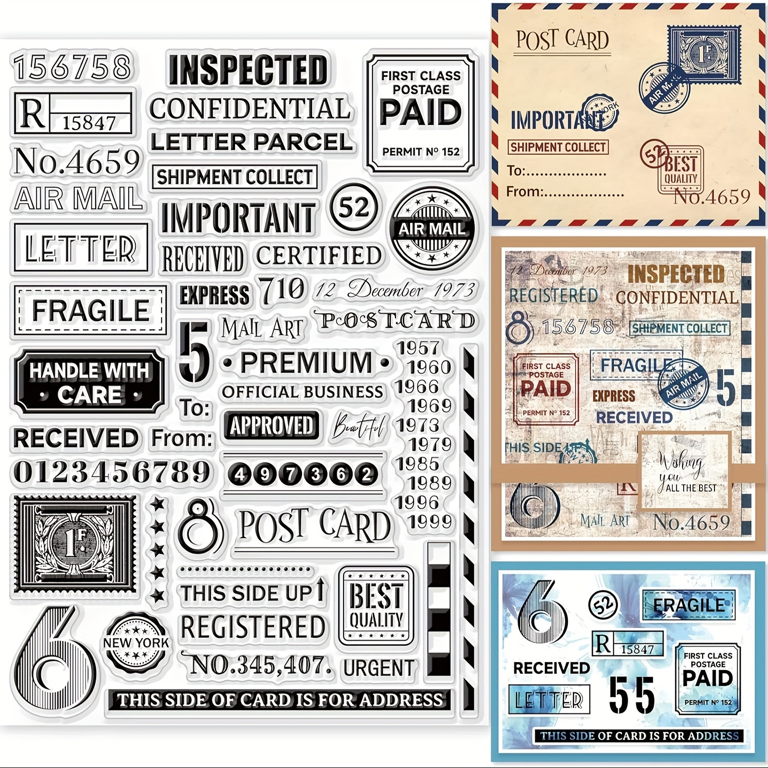 E-shop Retro Ticket Klarsichtstempel Prägestempel Stempel für Scrapbooking / Kartenherstellung Dekorative Bastelbedarf Gummi Stempel
