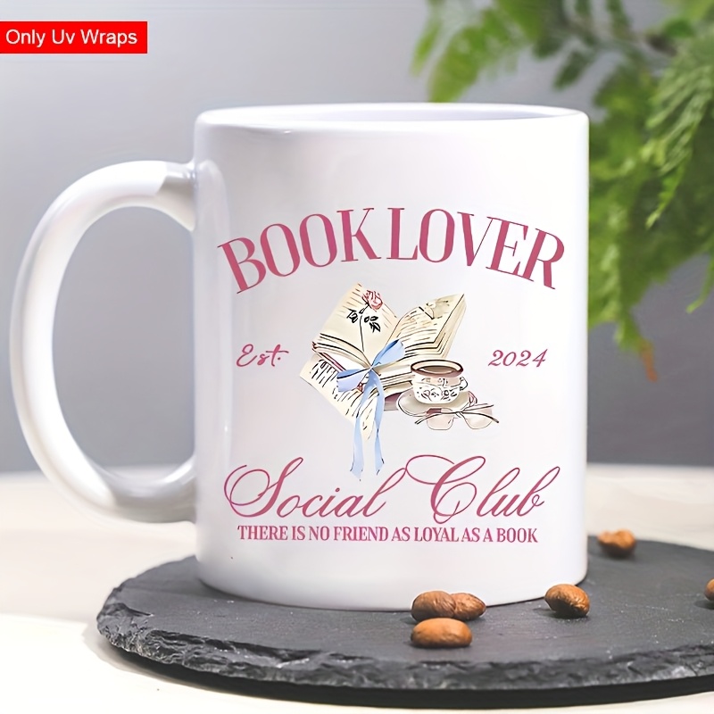 

4pcs Book Lover Themed Uv Dtf Cup Stickers - Waterproof, For Glass & More | Diy Crafts & Art Supplies,