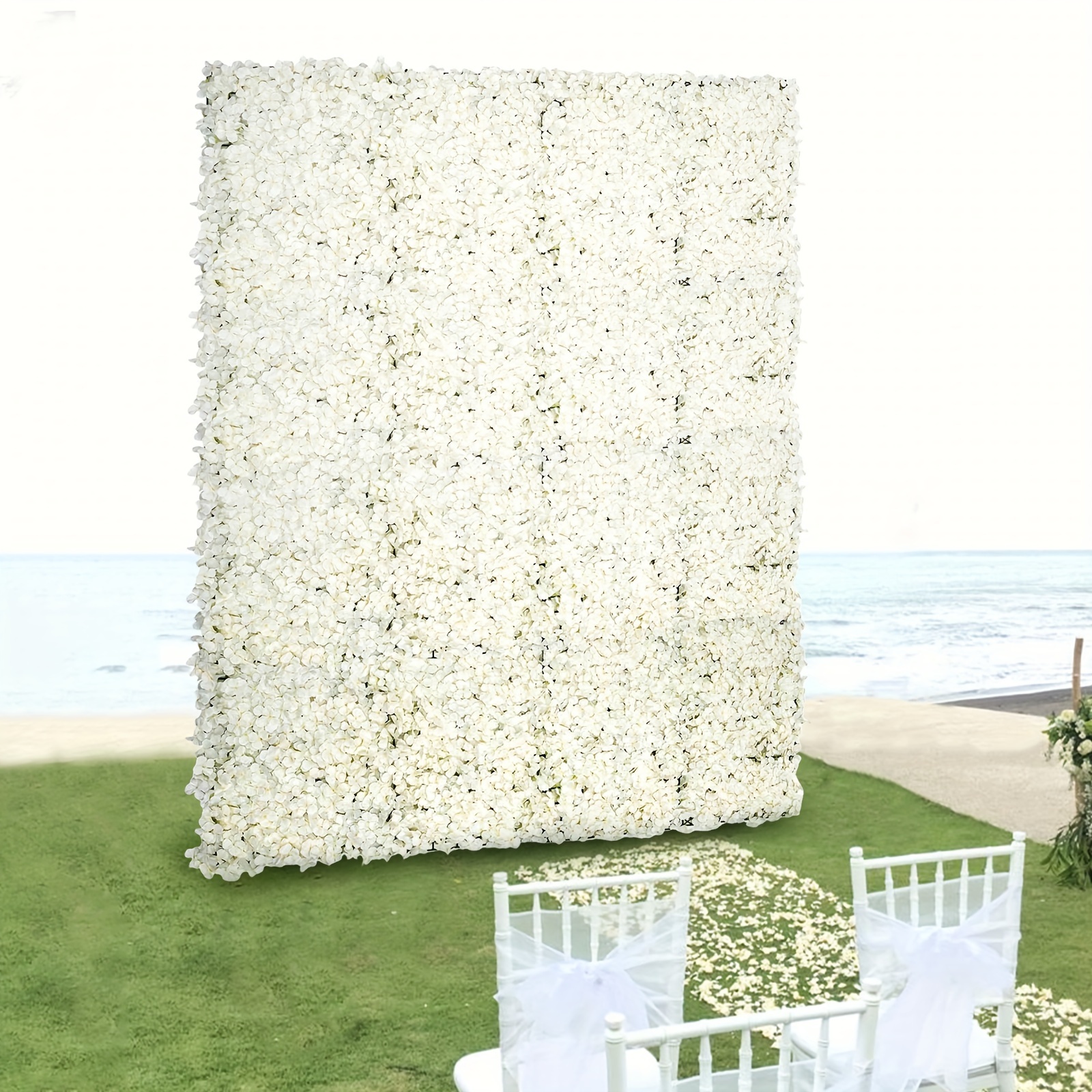 

20pcs Silk+plastic Artificial Hydrangea Flowerwall Wedding Backdrops Decor White