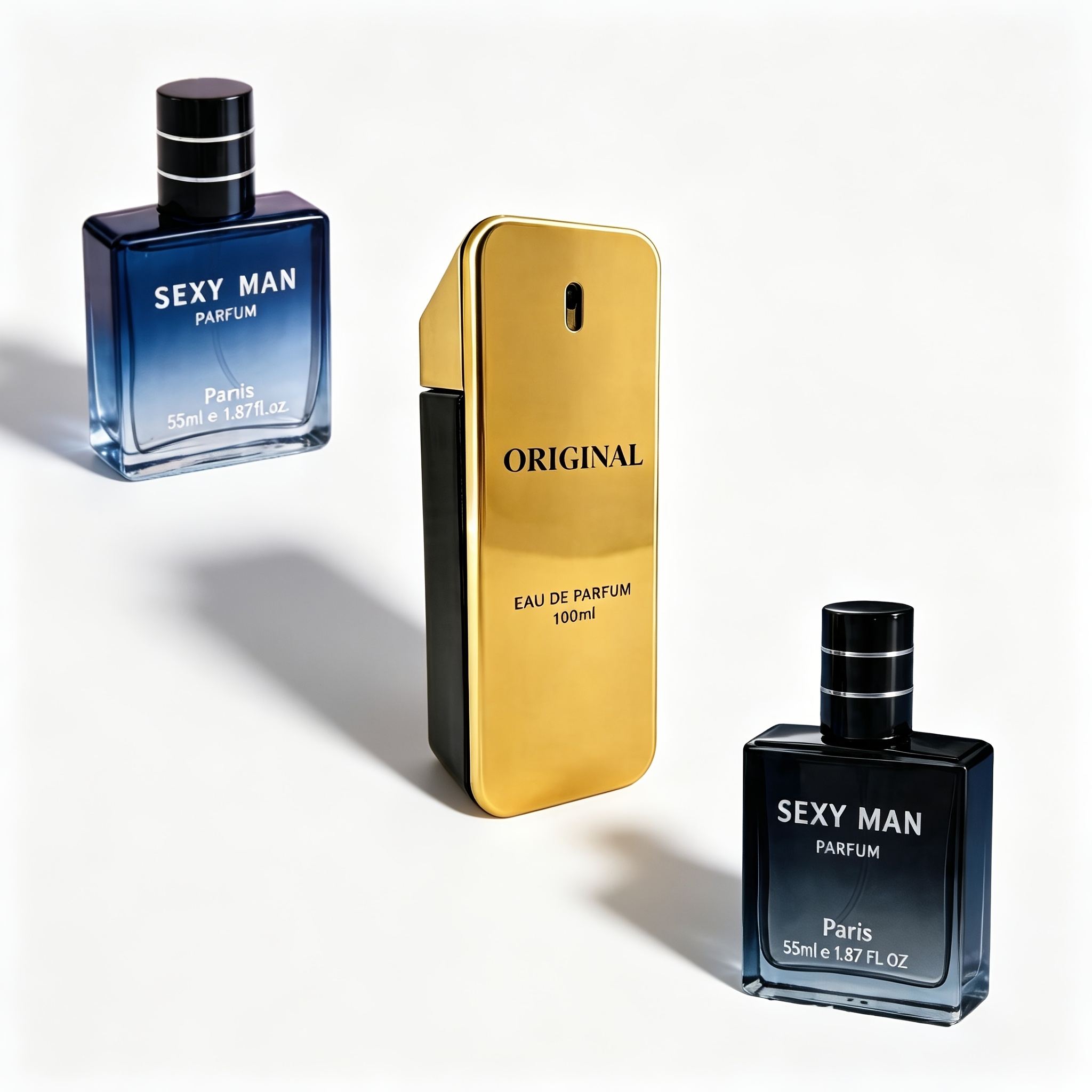 Image of 3-pack Different Scent Set | Blue Citrus (55ml) + Black (55ml) + Golden (100ml) | Long Lasting | Large Capacity Combo | Perfect For Valentine's, Housewarming, Gifting & Daily Use