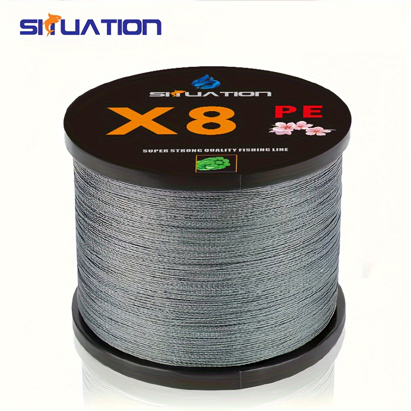 

Shuation X8 Super Strong Pe Fishing Line, 300m/328yd Or 500m/546yd, 8-strand Braided, Bite Indicator, Freshwater & Saltwater Compatible, Multiple Strengths (12/25/33/41/45//70lb) - Gray