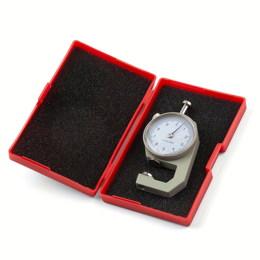 1pc   leather thickness gauge handheld digital measuring tool for leather crafting portable measuring tool for leatherworking projects 0 10mm 0 20mm dial thickness gauge leather paper thickness meter tester for leather film paper