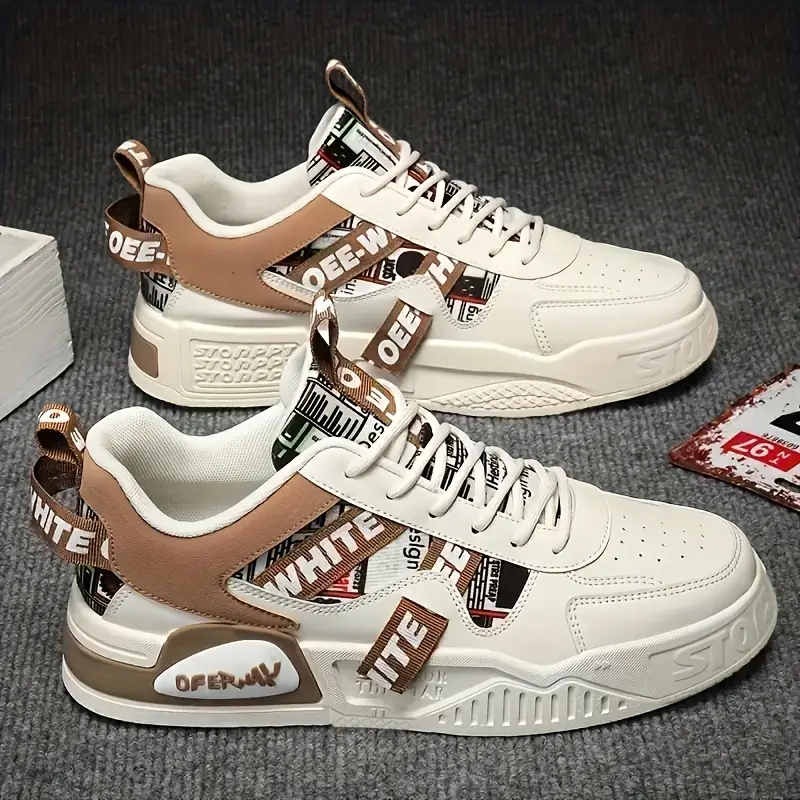 mens low top platform shoes non slip skate shoes outdoor street walking traveling casual activities details 0