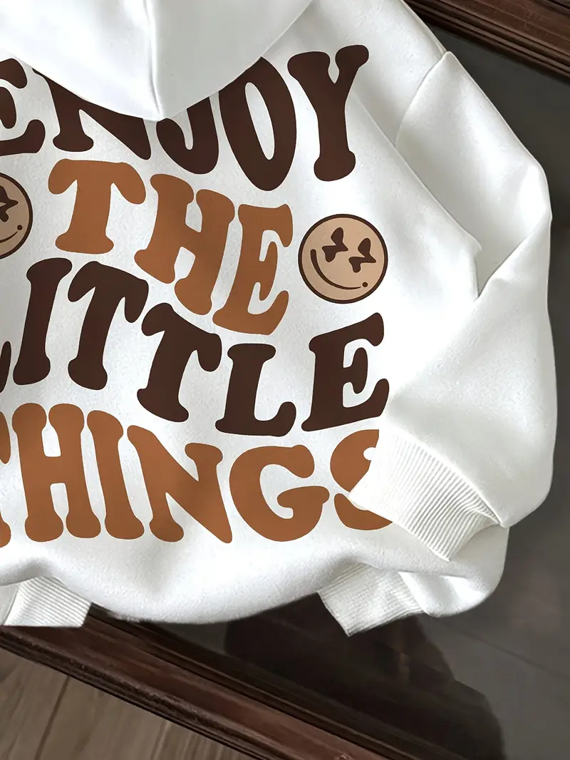 pull-over épais à capuche pour femme - jouis des petites choses avec , sweat-shirt doublé en confortable, lavable en machine, veste sportive pour froid, pulls dhiver, vêtement chaud et Détails du produit 4