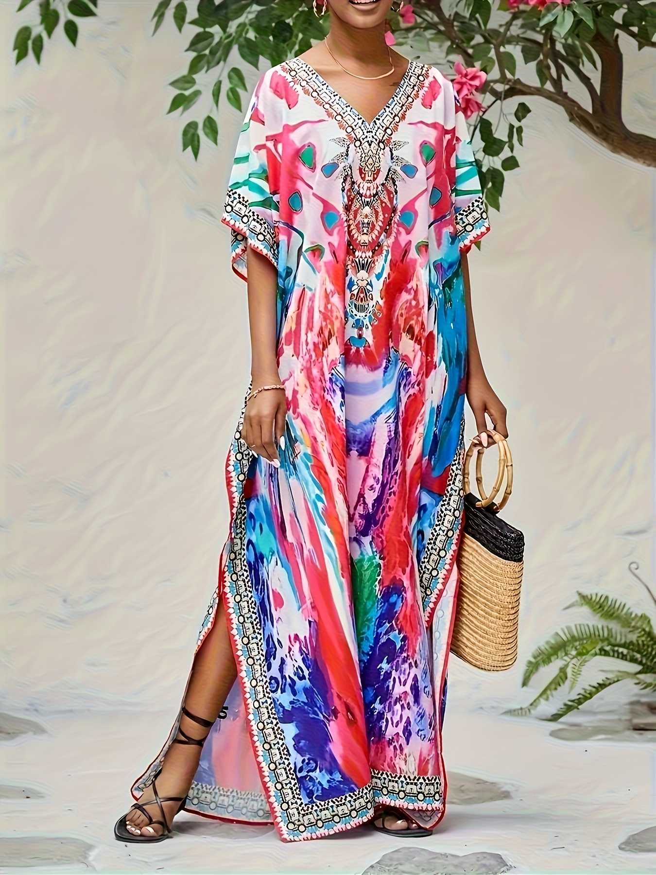 sachin and babi light blue dress Waist Pleat Kaftan | Modest Kaftans