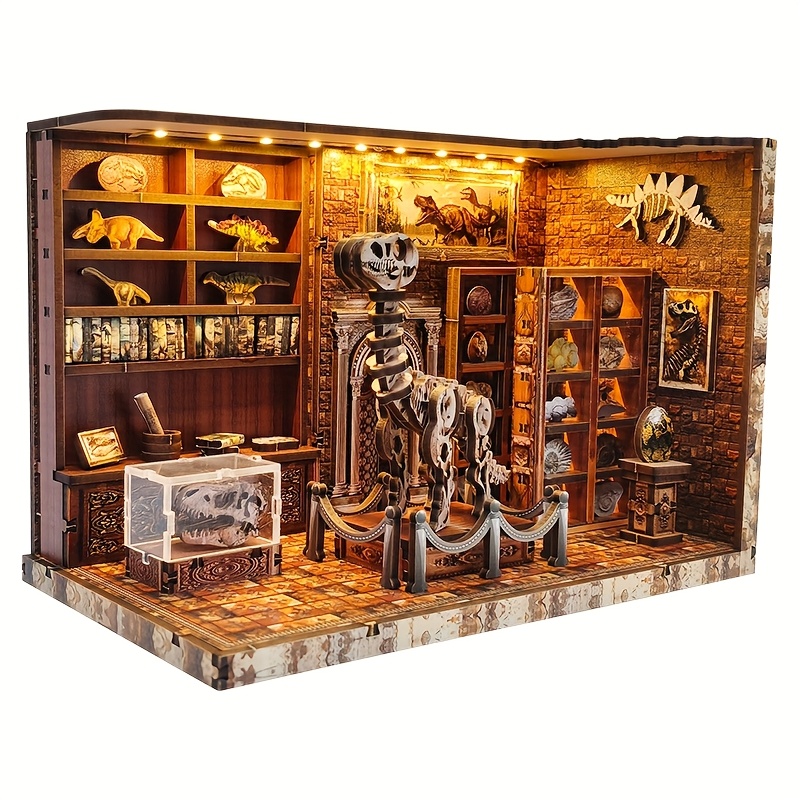 diy miniature dollhouse kit teens adults dinosaur research - Temu