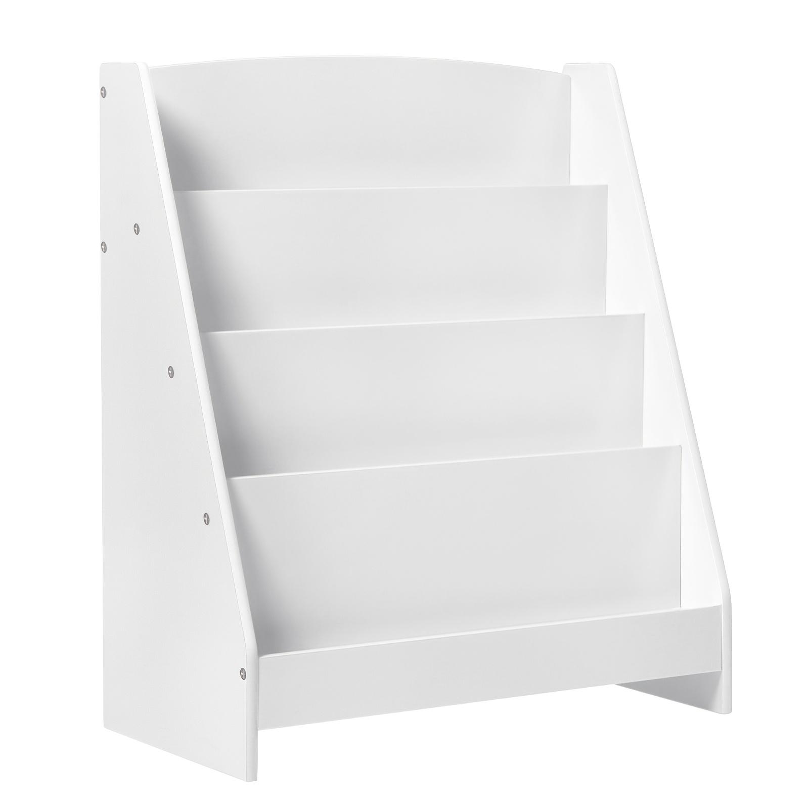 Image of 1pc Book Shelf Shelves For Home Decoration Display Columns Of Bookshelves Storage Shelves Stable 4 Open Storage Large Capacity Gifts Easter Birthday Decoration Wooden Storage Box Anti-collision