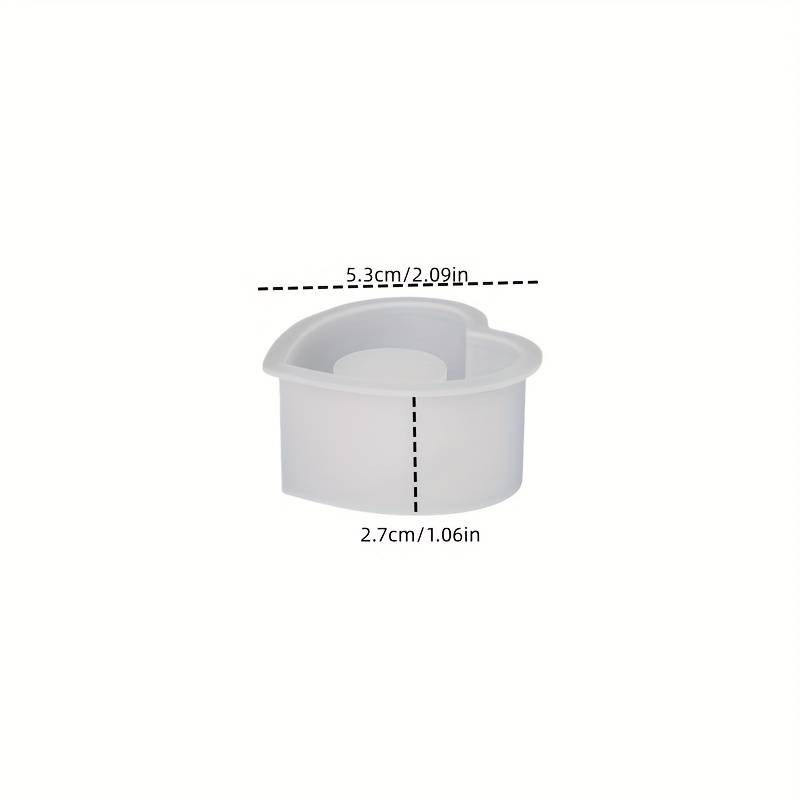 Diy Resin Silicone Jewellery Mould 1pc Small Heart Shape Candle Holder Epoxy Mold Diy Love Candlestick Molds Handmade Gypsum Ornament Mold Home Decor Making Supplies