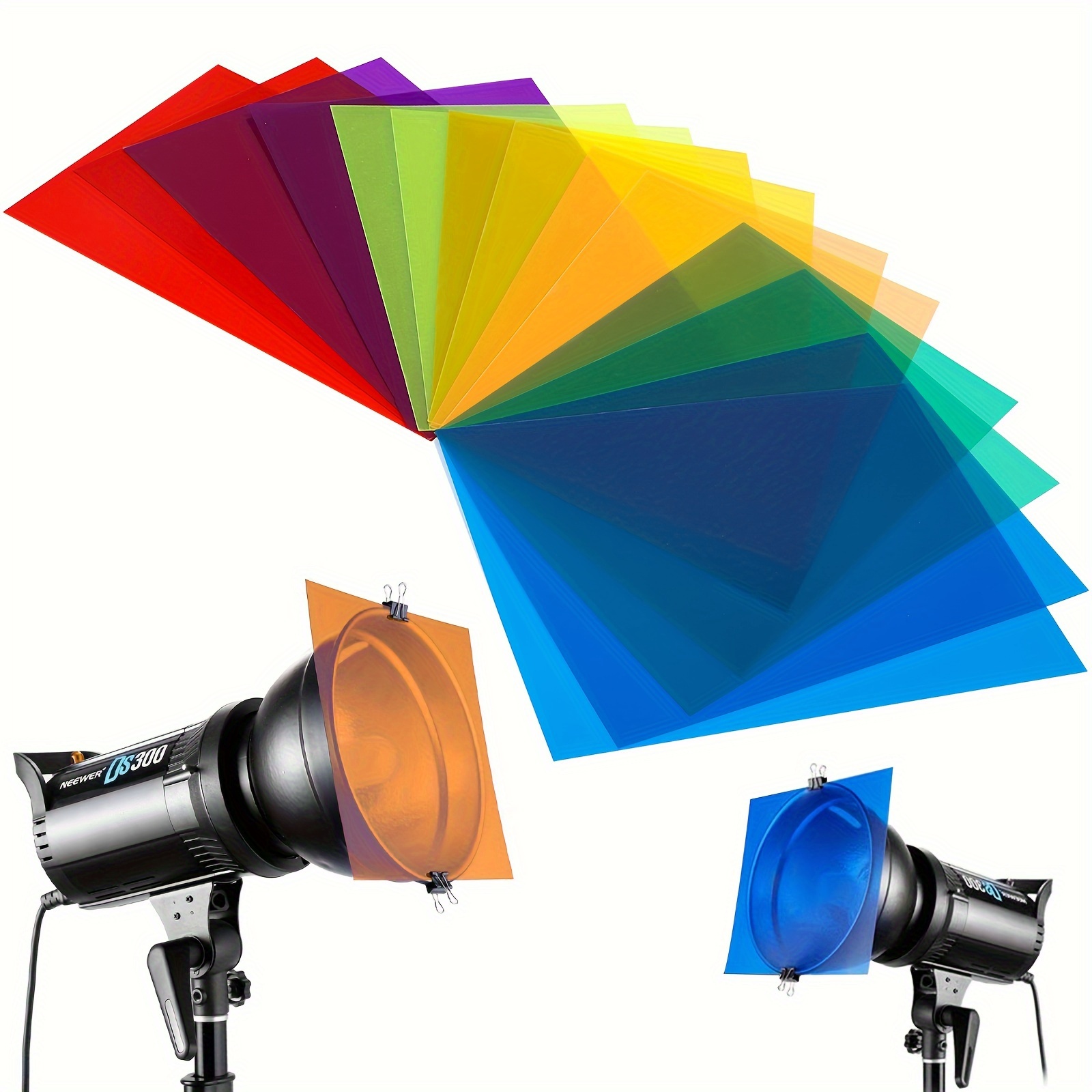 

6/8pcs Transparent Filter, Color Transparent Color Card, Color Correction, Film Lamp, Headlight, Photography Studio Strobe, Led, Lighting Plastic Sheet Film, Video, Photo, Stage 29.7cm*21cm