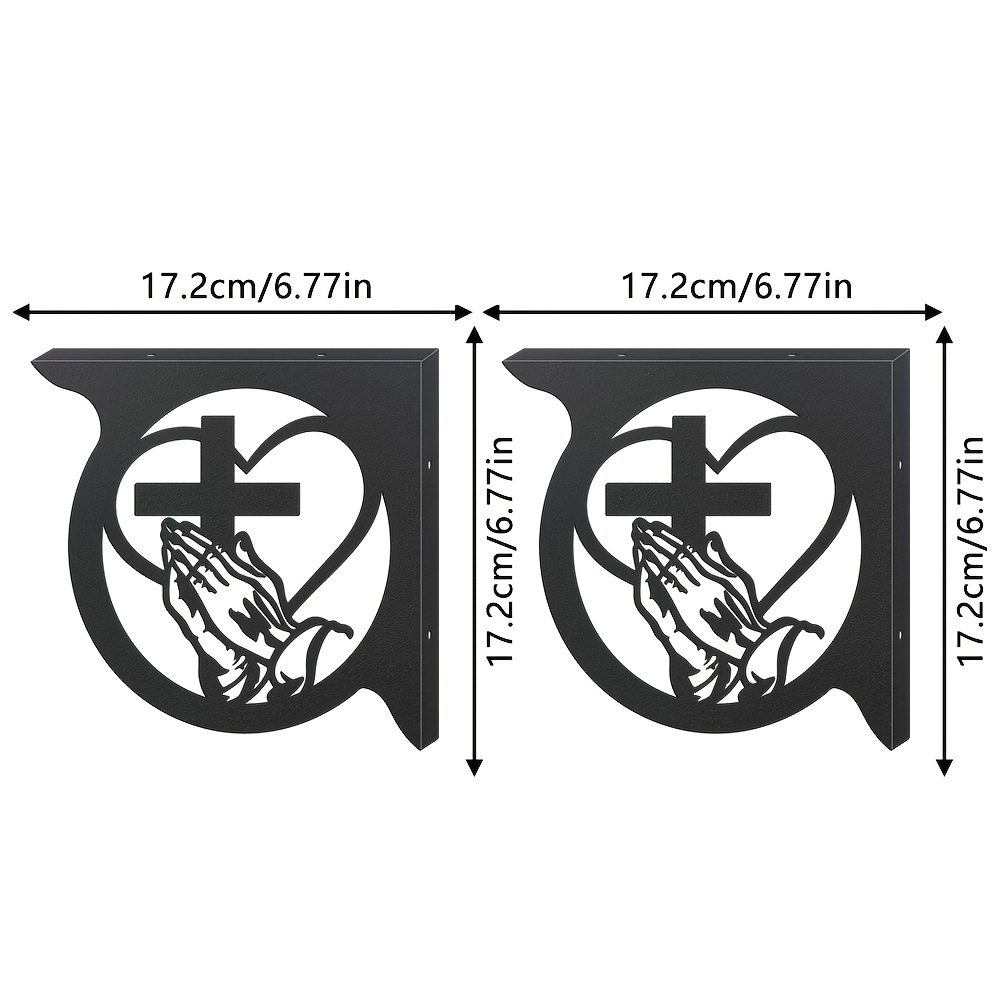 TEMU 2pcs Metal Shelf With L-shaped Metal Bracket, Saving Space, Requires Wall Mounting (drilling Required), Suitable For Decorative And Practical