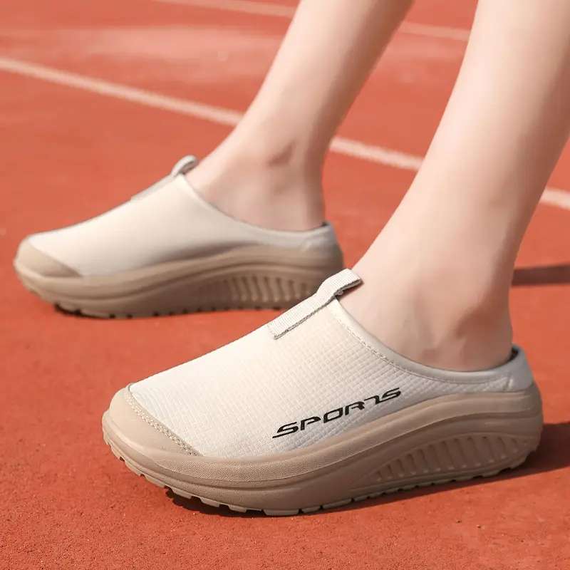 low top breathable mesh slip on sneakers   casual sports shoes eva sole comfortable fabric insole solid color durable slipresistant for male female universal details 6