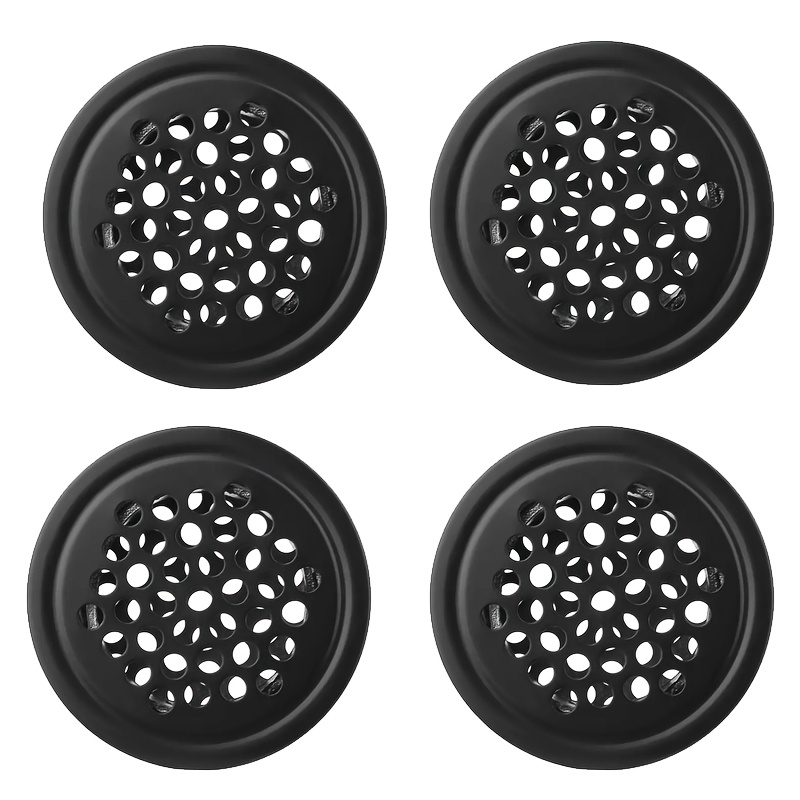 TEMU 4pcs Set Of Double-sided Breathable Ventilation Grates, Suitable For Cabinet Doors, With Decorative Cover Plates
