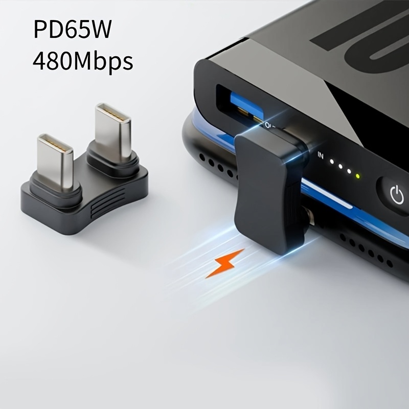 TEMU Adaptateur de chargeur Wowssyo de U Type C /, vitesse de transfert 480 Mbps