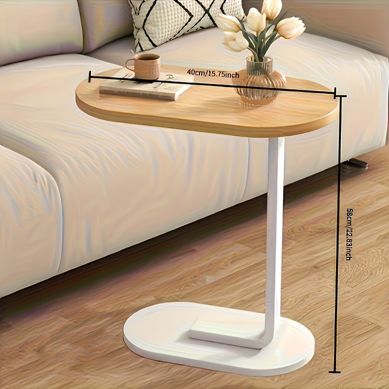 Modern Sofa Side Table & Coffee Table - Durable Wood And Iron Structure, (walnut/oak/) - Sturdy Frame, Suitable For Living Room, Bedroom, And Patio Decoration