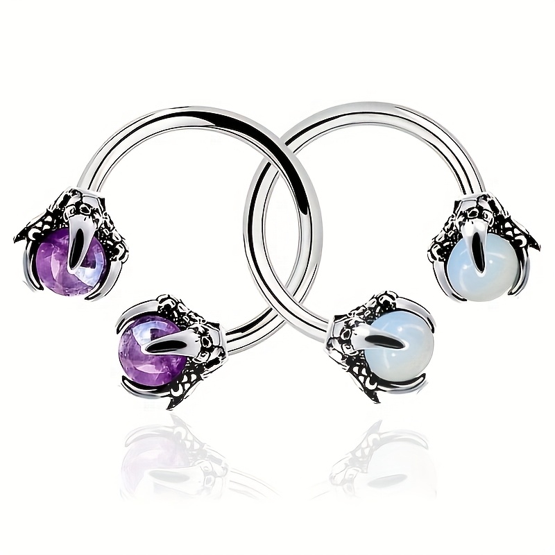 16g stainless steel lip ring devil claw design elegant body Temu