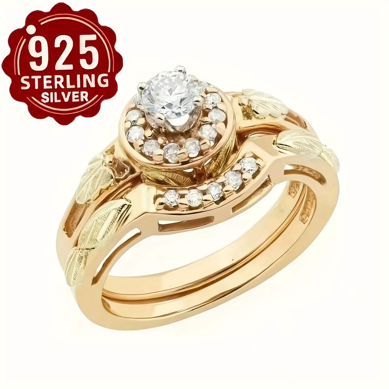 S925 Silver 0.5 Carat Moissanite, Inlaid With Moissanite Moissanite, Elegant And Luxurious Sparkling Engagement Ring, 's Day, Anniversary, Birthday Gift, Used As A Couple's Matching Ring