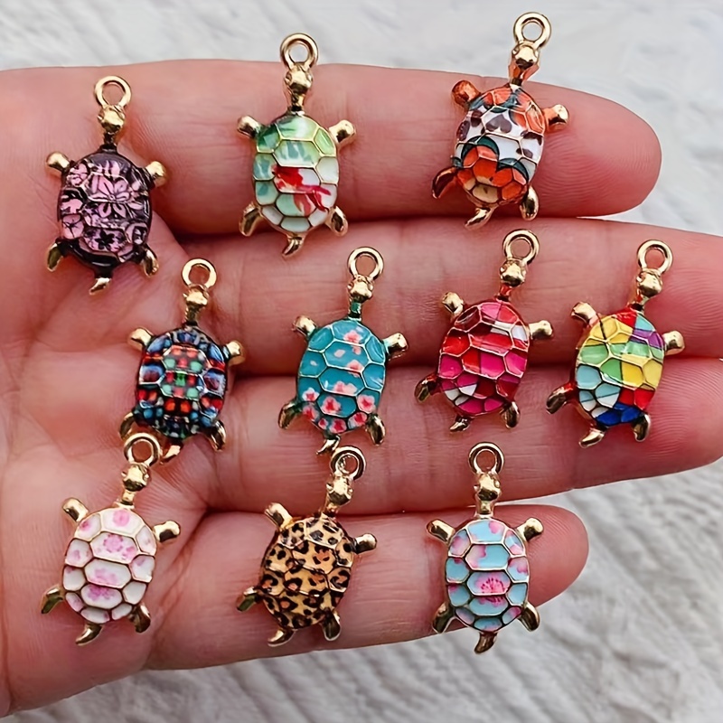 

20pcs Floral Sea Turtle Charms - Zinc Alloy Pendants For , Earrings & Necklaces